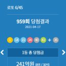 씨스페이스다대제일점 | 로또 당첨번호 959회 1등 판매점 및 당첨지역 확인