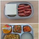 3월 27일 : 토마토&치즈 / 콩나물밥&달래양념장,숭늉,떡갈비채소볶음,배추김치,망고감귤젤리/로제떡볶이,우유 이미지