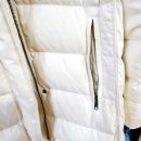 <b>다바걸</b> 여성롱패딩, 크림색 리얼폭스퍼 덕다운 패딩