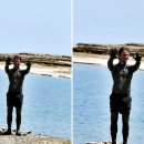 이스라엘 사해(Dead Sea) 에 간 랜디 이미지