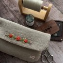 (12/1)프랑스자수 꽃자수 파우치 | [공지] [프랑스자수패키지] 빈티지로즈 파우치 동영상kit 예약