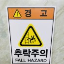 추락주의 이미지