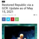 Restored Republic via a GCR: Update as of May 15, 2021 이미지