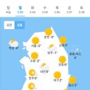 오늘의 날씨 🌞☔️☃️ , 2025년 2월 3일 월요일 이미지