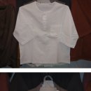 생활 한복 흰색 남자 남방 셔츠 - /개량한복/남자/여자/봄/여름/가을/겨울/어머니 생활한복/절복/법복/보살복/스님옷 이미지