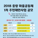 [알립니다] 2018년 1차 주민제안사업 공고(수정본) 이미지