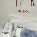 스탠드오일 잠실 롯데몰 팝업 브릭백 스웨이드 블루 &amp; 미러 하트 키링 실버 실착 후기