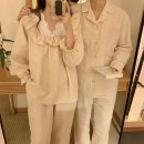 <b>커플</b>잠옷 <b>캔디</b> 체크 원피스 잠옷 세트 파자마 홈웨어 시밀러룩