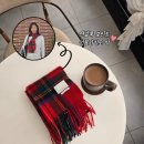 제일직물 | 여성 체크 캐시미어 머플러 매드고트 후기 연말룩 포인트 선물로 딱