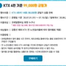 ktx 넷이서 99000 7/16 부산 -＞ 서울 저녁시간 이미지