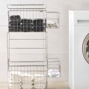 대형공구 | [생활]퓨어셀 304 스텐 빨래바구니 2단 3단 대형 선반 이동식 린넨 보관함 추천 후기 공구