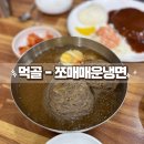 쪼매매운냉면 | 먹골냉면 맛집 쪼매매운냉면, 물냉면 곱빼기와 왕치돈 조합 후기!