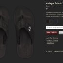 <판매완료> 아베크롬비 쪼리/ vintage fabric treads(flip flop)/ M 이미지