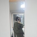 강남-095 | 경량패딩 씬라이트 후드재킷 올리브그린 라이트그레이 착샷 (겨울 레이어드 코디 추천 &amp; 실사용 후기)