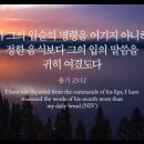 오늘의 '영어성경 사진'(954강) “하나님의 말씀을 귀히 여기세요”(욥기 23장 12절) 이미지