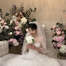 본식 가성비 부케 플로라바이시아 덴파레 수국 부케 후기(어두운홀, 비즈풍성드레스)