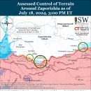 러시아 공세 캠페인 평가, 2024년 7월 18일(우크라이나 전황 이미지