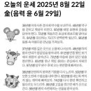 2025년 8월 22일 오늘의 운세 이미지