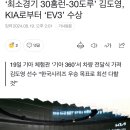 기아에서 김도영한테 최소경기 최연소 3030 달성 기념으로 EV3줬대 이미지