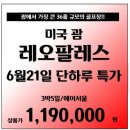 [괌] 레오팔레스 6월21일 안가면 손해!! 메가톤급 특가!! 이미지