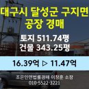 달성2차서로 | 대구 달성군 구지면 내리 공장경매 [토지511.74평/건물343.25평] 최저가 11.47억(감정가 70%)