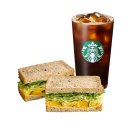 스타벅스 아이스 카페 아메리카노 T + 단호박 에그 샐러드 샌드위치 이미지