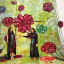 천연염색과 바느질 이미지