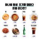 음식 하나 포기할 때마다 돈을 준다면? 얼마 받아? 이미지