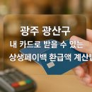 (FM)마트산정 | 광주 광산구, 내 카드로 받을 수 있는 상생페이백 환급액 계산법