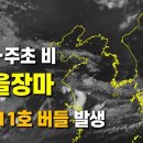 주말 주초에 가을장마의 많은 비가 내리고 남쪽에서 태풍 11호 버들이 발생했습니다 이미지