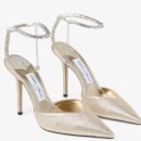 스칼렛웨딩 | 지미추(JIMMY CHOO)_오렐리85_발렛핑크 / 사에다 100_플래티넘 크리스탈_웨딩슈즈 실착 후기