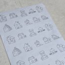 프랑스 자수, 나만의 소품 만들기 | (자수DIY인쇄원단)한 땀으로 짓는 나만의 마을,The HOUSE 미니벽걸이&amp; 키링만들기