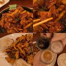 순천 치킨 맛집 닭잡고오리발 매콤한 숯불바베큐치킨 레트로 감성술집