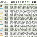 2023년 5월 26일 운세 및 세상 소식 이미지