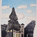 감성 어반스케치 | 어반스케치 수채화 컬러링 마그리트 명화모작