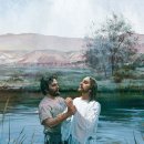 마태복음:3:13/ 왕이신 그리스도께서 요한에게 침례를 받으시기 위하여 갈릴리에서 요단강으로 오심 이미지