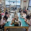 읍면 평생학습 프로그램가죽소품 | 남중학생 가죽공예 체험학습 가죽파우치지갑 만들기
