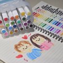 다이소24 | 내돈내산 다이소 잘산템 트윈 수성 마카 24색 듀얼마카 발색 후기 다이소추천템 다이소문구템