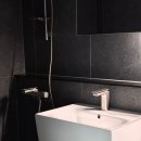 그린앤화이트 | 강서구 명지 고급스러운 블랙 앤 화이트 욕실인테리어 1200각 타일, 안방인테리어 <3편>