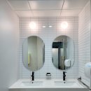 구로종합사회복지관 | [아웃페이스디자인] 구로종합사회복지관 화장실 인테리어 인조석 카운터 세면대