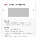 CGV 영화 5000원 할인쿠폰, 콤보 할인쿠폰 이미지