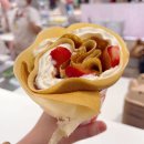[부산 범일] 부산 커넥트현대 크레페 맛집 &#39;버터레코드&#39; 스트로베리바나나 먹어본 후기