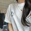 에스파맛 Carhartt 칼하트 반팔티 링크드 참 티셔츠 화이트 실버 후기| 여자 착샷