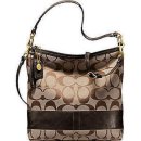 COACH 코치 12824 SIGNATURE STRIPE PATENT LARGE CONVERTIBLE SHOULDER BAG 이미지