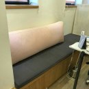 리포즈필라테스 | 핑크 벤치방석과 쿠션 후기사진입니다/ 하비하우스 / 벤치방석 / 원목쇼파매트 /리포즈필라테스스튜디오