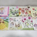 공방정리 넵킨아트 재료 / 예쁜 넵킨 23장 + 컷팅 넵킨 다수 / 15,000원 이미지