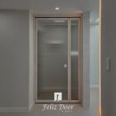 보성송정타운경로당 | 대구현관중문 송정보성타운 아파트 감성적인 모루유리로 스윙도어 시공 성공!