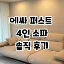 697 | 에싸 퍼스트 4인 소파, 697개 후기 뒤져보고 찾아낸 유일한 단점 (좁은 거실 인테리어 치트키)