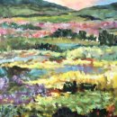 저녁노을을 담은 캔버스 유화 | 영등포취미미술/ 색감과 터치가 매력적인 꽃들판 풍경유화 /학생작품/ 아트스튜디오 진