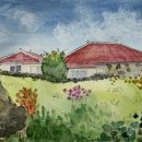 일상을 기록하는 수채 펜드로잉 이미지